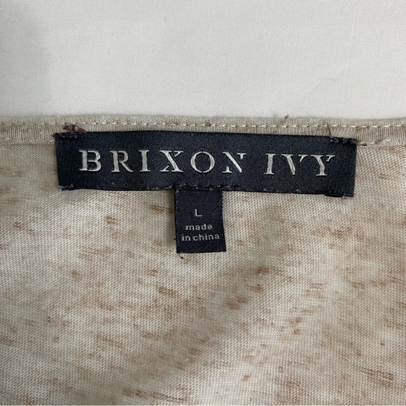 Brixon Ivy Pinson Drape Cardigan Fly Away Front Beige Pink Linen Blend Size L - Picture 9 of 10